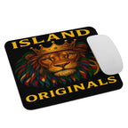 Mouse pad with lion design and 'Island Originals' text on a white background