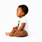Likkle Man Design 3 organic baby bodysuit – side view