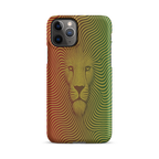 Phone case with a lion design on a white background