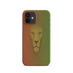 Phone case with a lion design on a white background