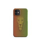 Phone case with a lion design on a white background