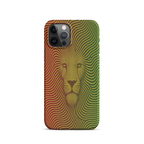 Phone case with a lion design on a white background