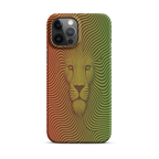 Phone case with a lion design on a white background