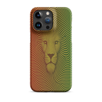 Phone case with a lion design on a white background