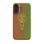 Phone case with a lion design on a white background