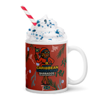 Happy Caribbean Christmas  Barbados White glossy mug